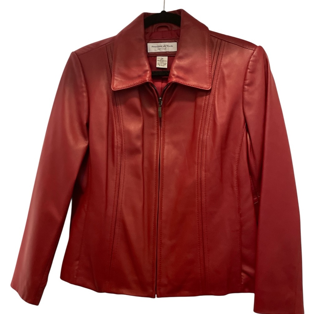 Preston & York Cherry Leather Jacket